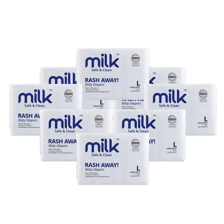 MILK Baby Diaper Yoga Pant Size 4 (L) (36 pcs) (9-17 kg)