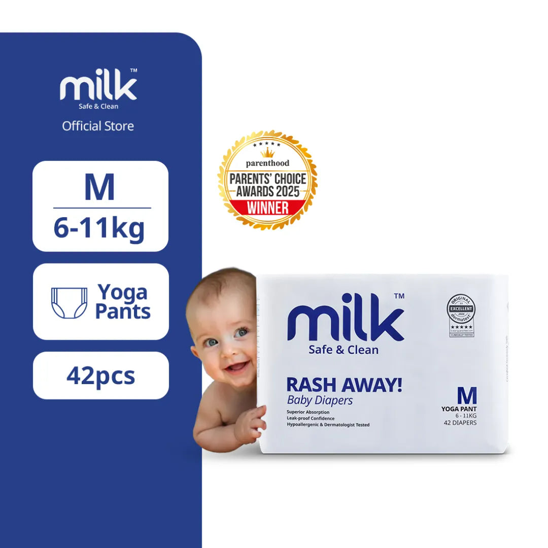 MILK Baby Diaper Yoga Pant Size 3 (M) (42 pcs) (6-11 kg)