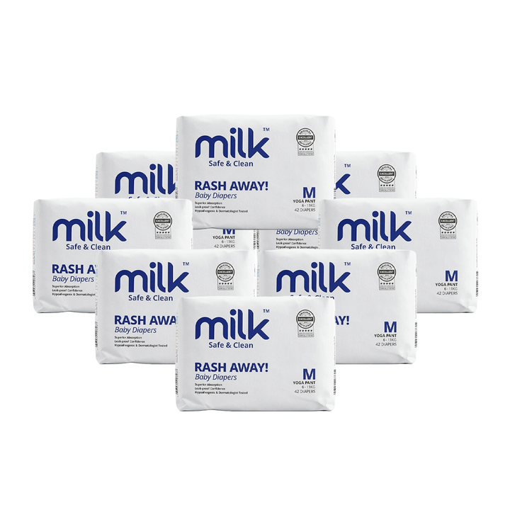 MILK Baby Diaper Yoga Pant Size 3 (M) (42 pcs) (6-11 kg)