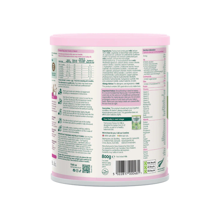 Nannycare Goat Stage 1 First Infant Milk (0-6 Months) (800g)