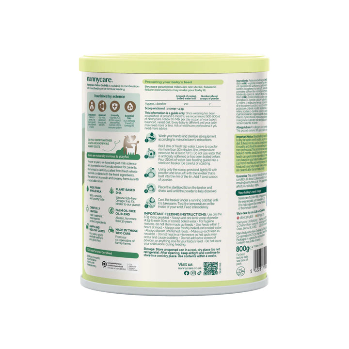 Nannycare Goat Stage 2 Follow On Milk (6-12 Months) (800g)
