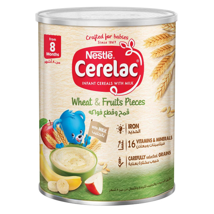 Nestlé Cerelac Wheat &amp; Fruits Pieces (8+ Months) (400g)