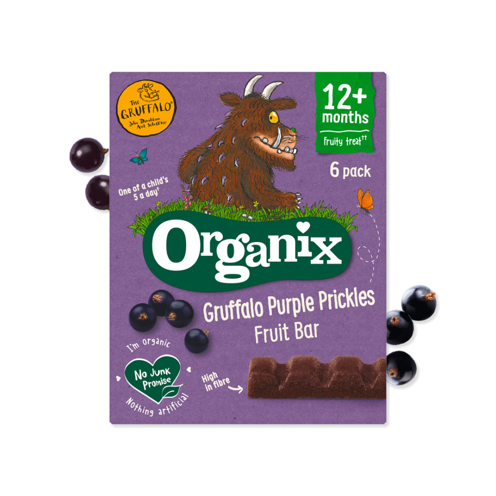 Organix Gruffalo Purple Prickles Blackcurrant Fruit Bars (102g)