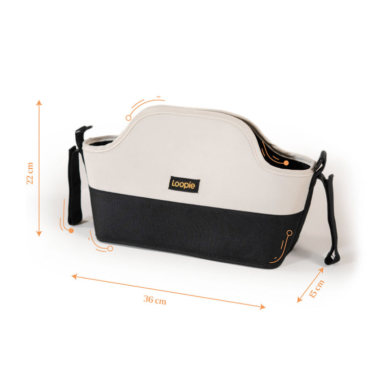 Loopie Organiser Bag | Baby Stroller Organiser Bag | Magnetic Closure | Baby Caddy Bag