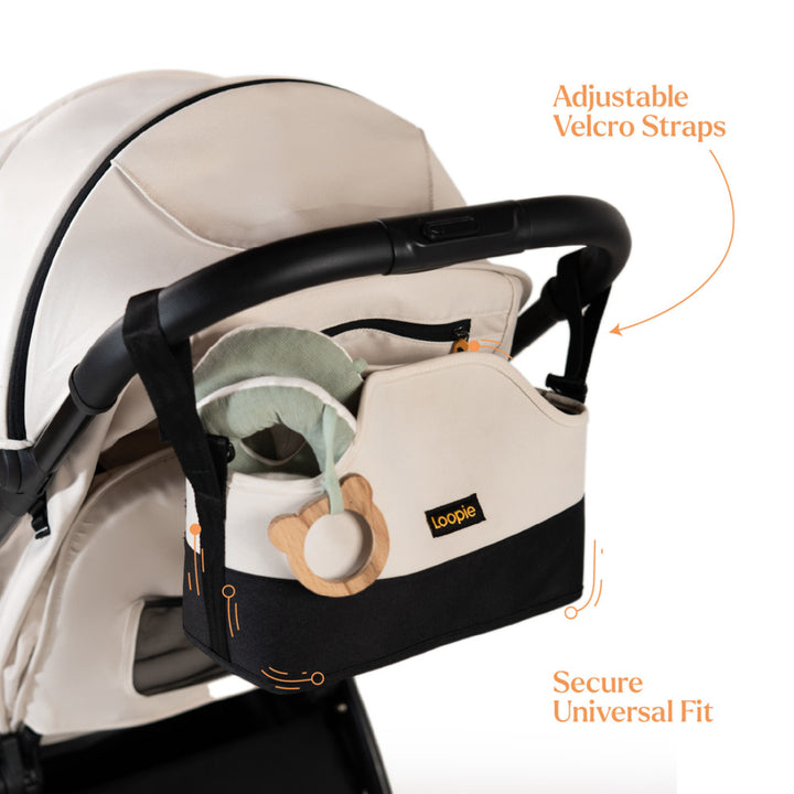Loopie Organiser Bag | Baby Stroller Organiser Bag | Magnetic Closure | Baby Caddy Bag