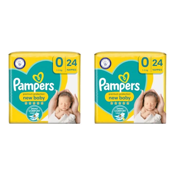 Pampers Premium Protection New Baby Size 0 (24 pcs) (1-3kg)