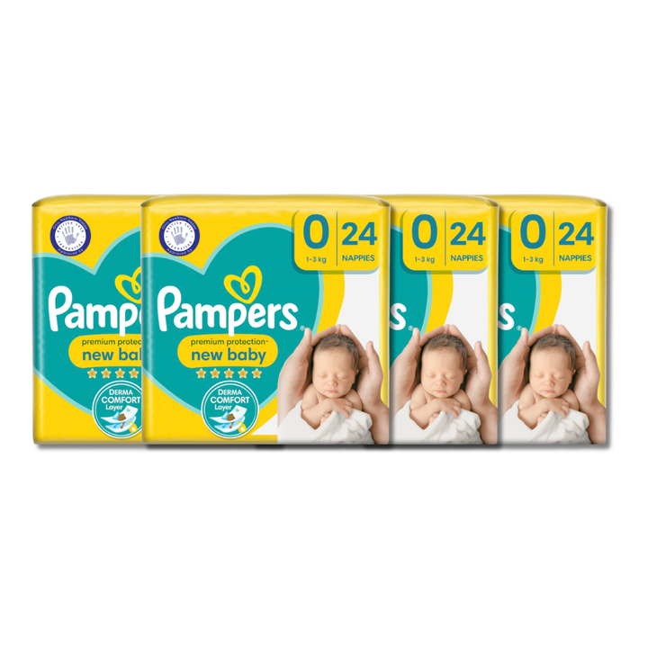 Pampers Premium Protection New Baby Size 0 (24 pcs) (1-3kg)