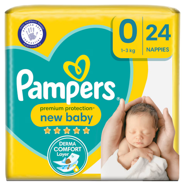 Pampers Premium Protection New Baby Size 0 (24 pcs) (1-3kg)