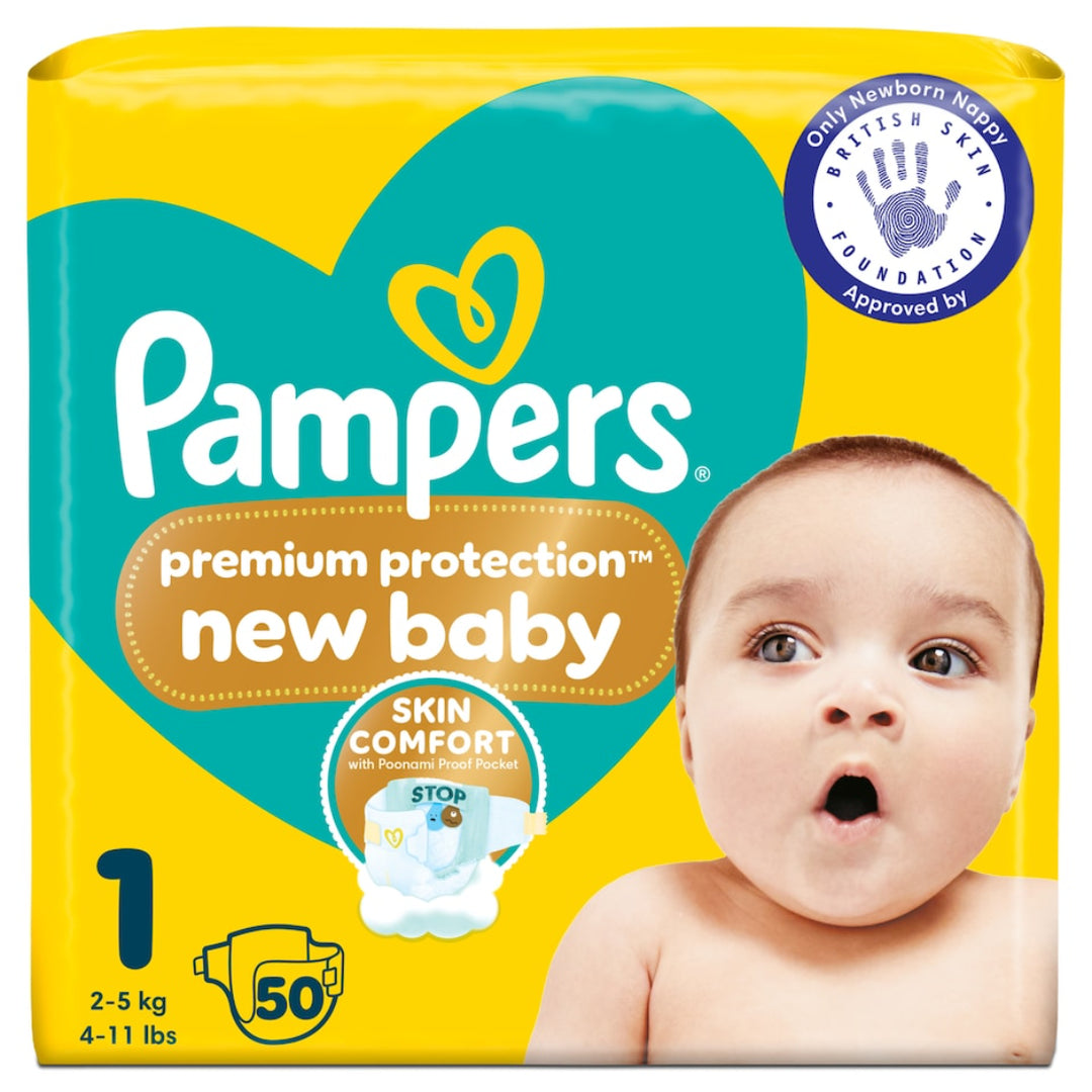 Pampers Premium Protection New Baby Size 1 (50 pcs) (2-5kg)