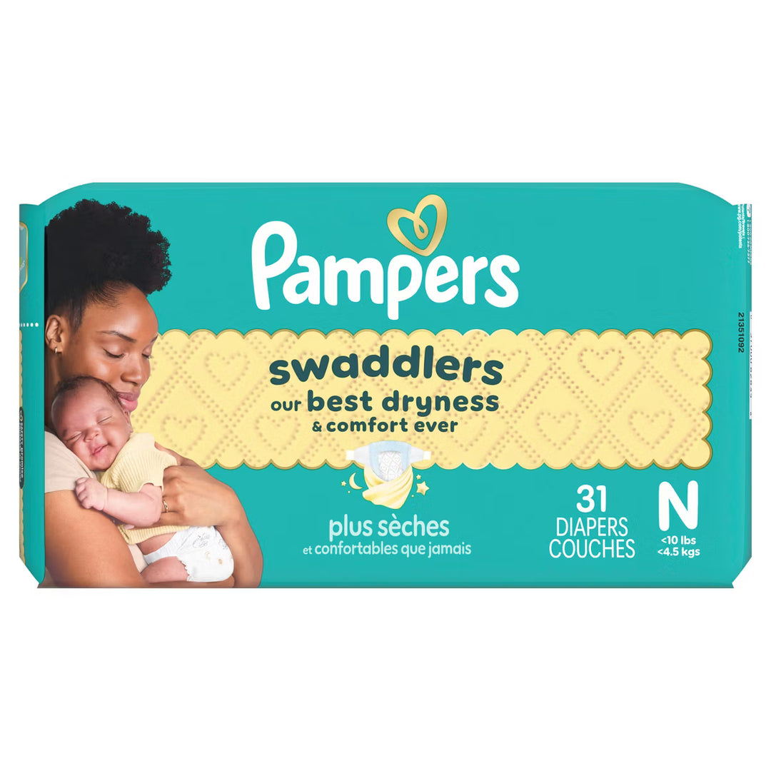 Pampers Swaddlers Taped Diapers Size NB (31pcs) (<4.5KG)