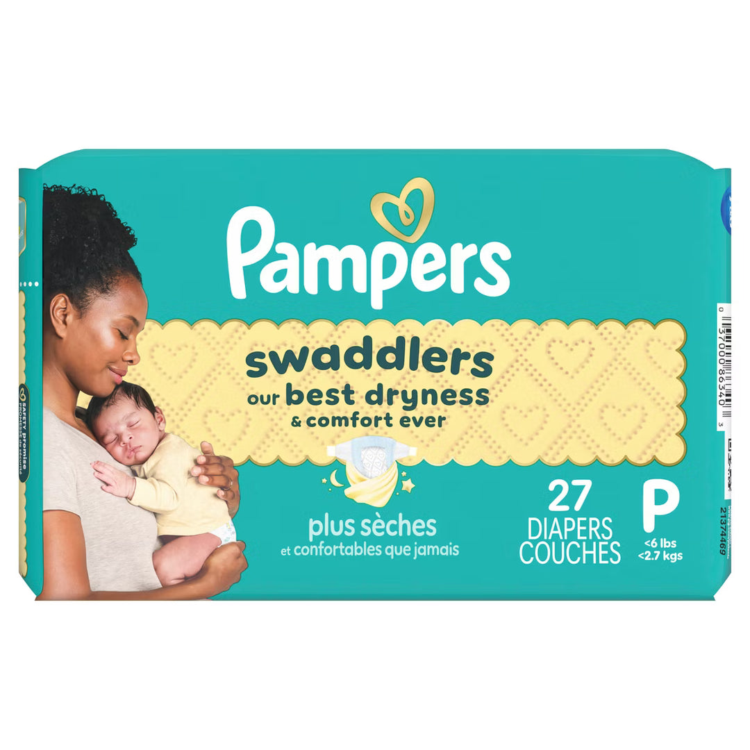 Pampers Swaddlers Taped Diapers Size P (27pcs) (<2.7KG)