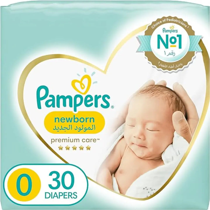 Pampers Premium Care Taped Diapers Size 0 (30 pcs) (0-2.5KG)