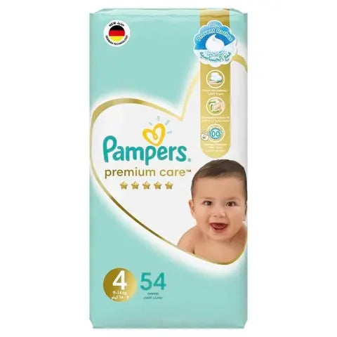 Pampers Premium Care Taped Diapers Size 4 (54 pcs) (9-14KG)