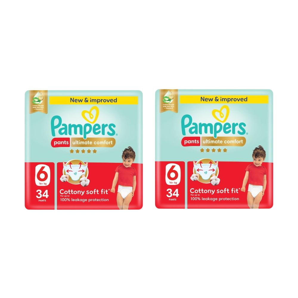 Pampers Ultimate Comfort Pants Diapers Size 6 (34 pcs) (16+KG)