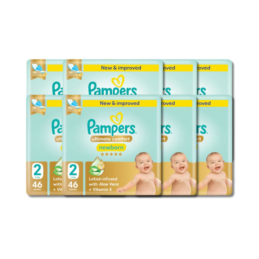 Pampers Ultimate Comfort Taped Diapers Size 2 (46 pcs) (3-8KG)