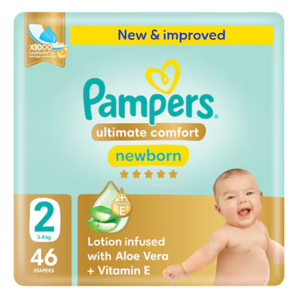 Pampers Ultimate Comfort Taped Diapers Size 2 (46 pcs) (3-8KG)