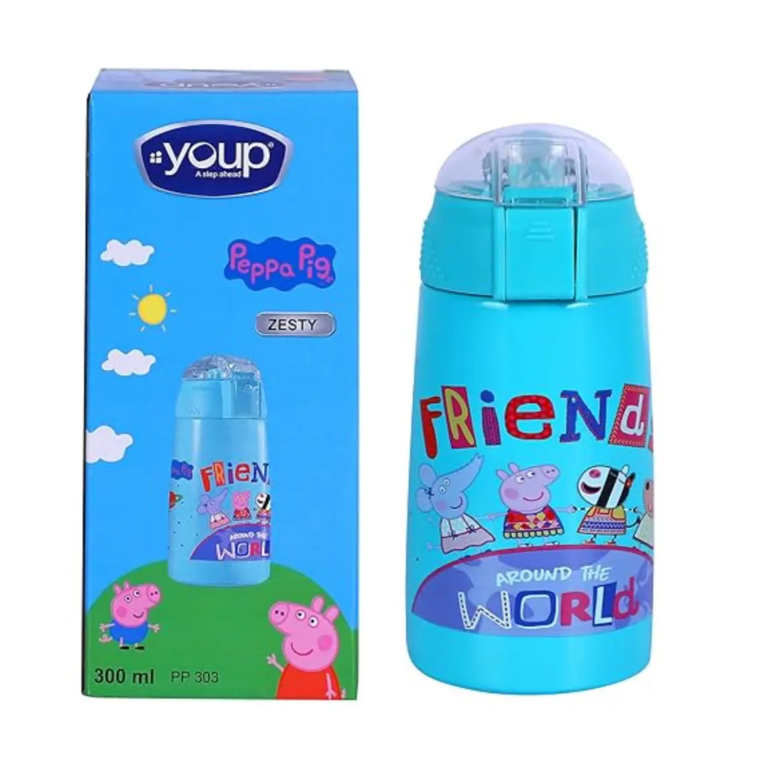 Peppa Pig Stainless Steel Bottle - Zesty (300 ml) - Blue