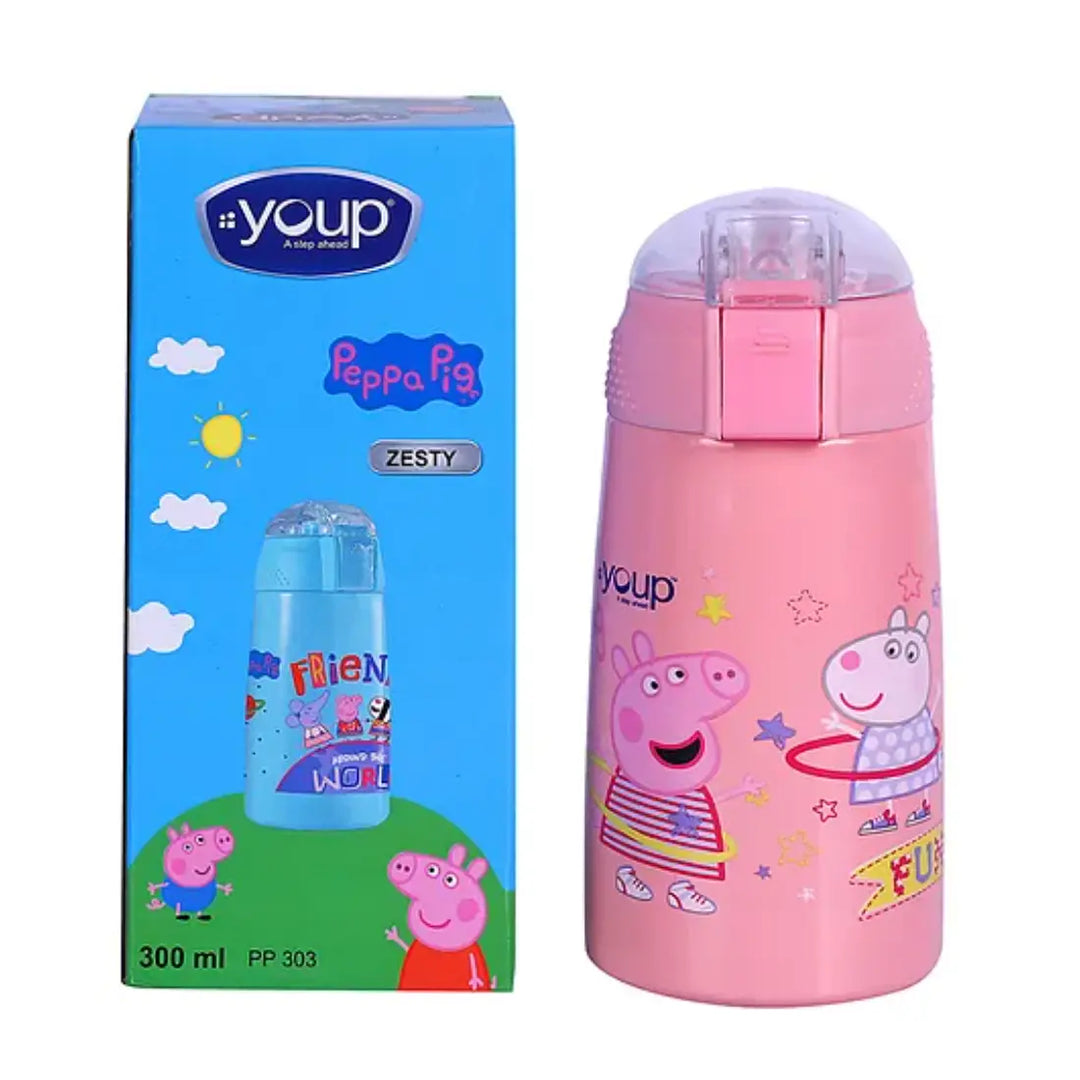 Peppa Pig Stainless Steel Bottle - Zesty (300 ml) - Pink