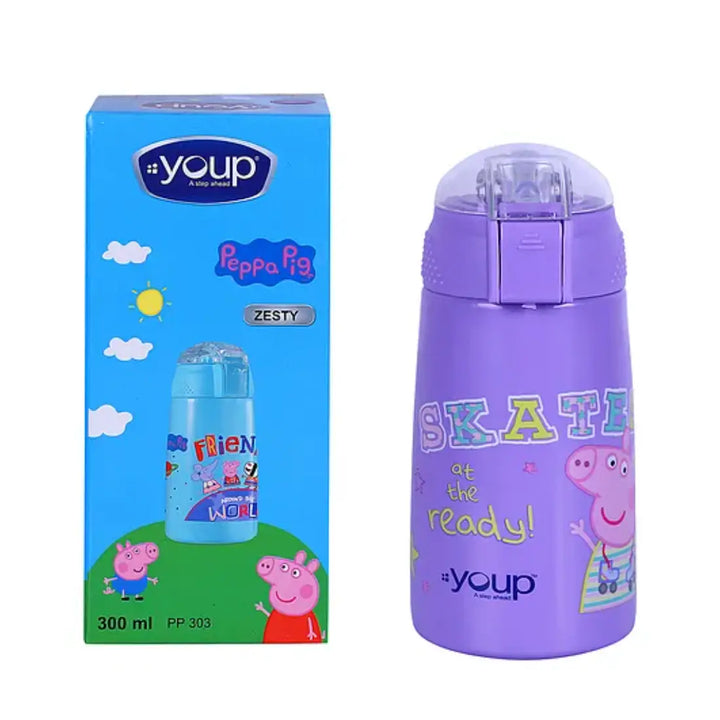 Peppa Pig Stainless Steel Bottle - Zesty (300 ml) - Purple