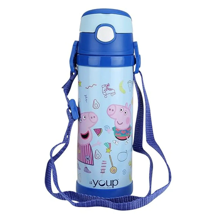 Peppa Pig Stainless Steel Bottle - Lucas (500 ml) - Blue