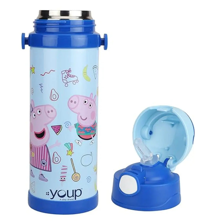 Peppa Pig Stainless Steel Bottle - Lucas (500 ml) - Blue