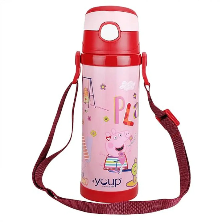 Peppa Pig Stainless Steel Bottle - Lucas (500 ml) - Pink