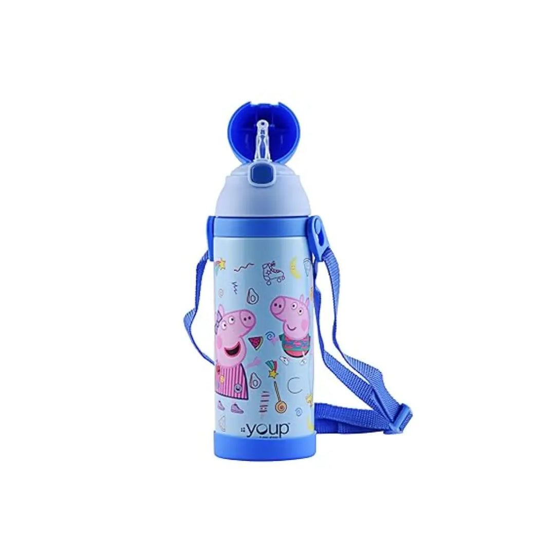 Peppa Pig Stainless Steel Bottle - Logan (500 ml) - Blue