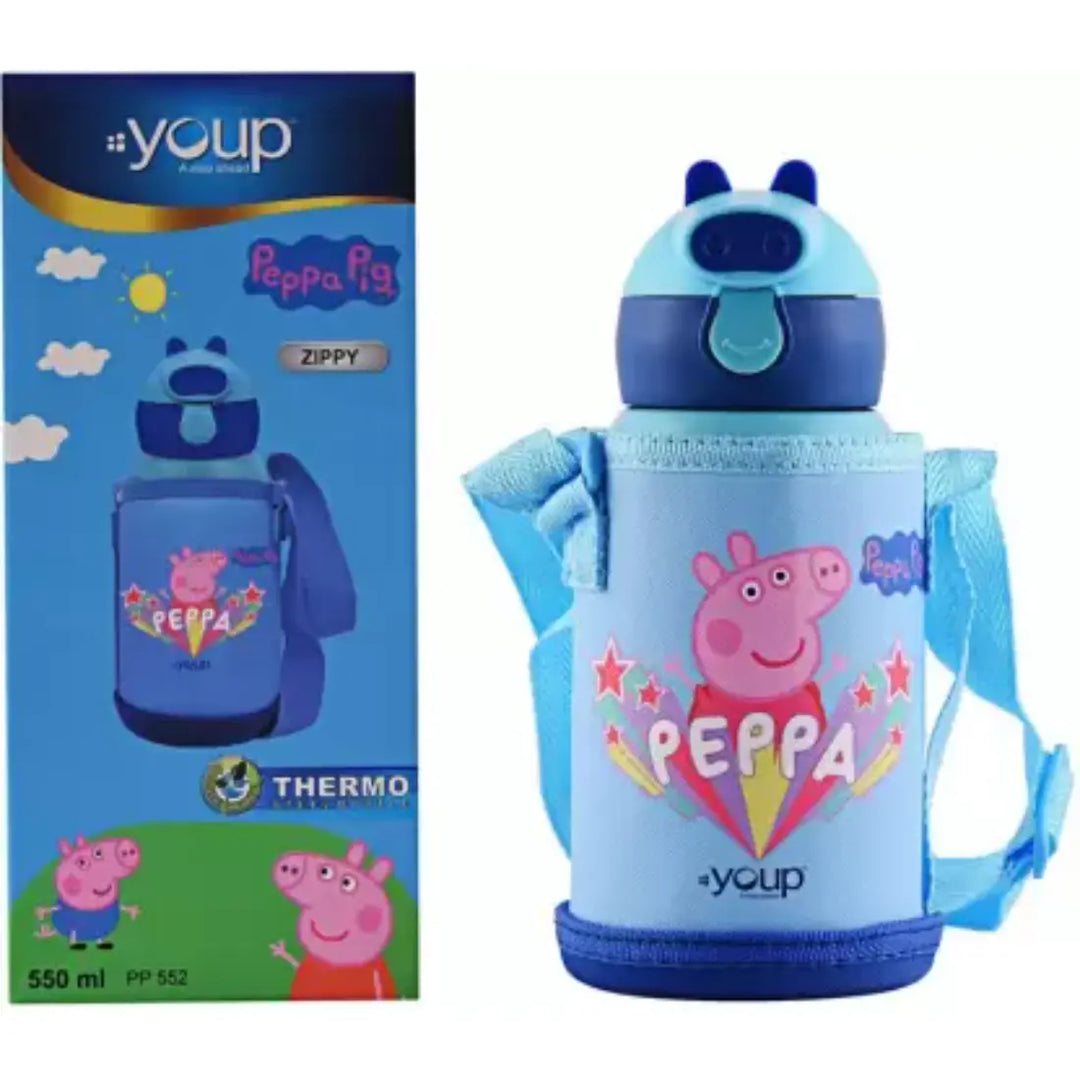 Peppa Pig Stainless Steel Bottle - Zippy (550 ml) - Blue