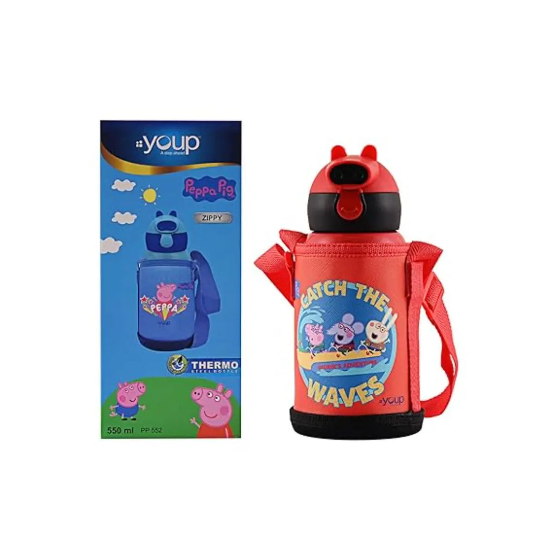 Peppa Pig Stainless Steel Bottle - Zippy (550 ml) - Red