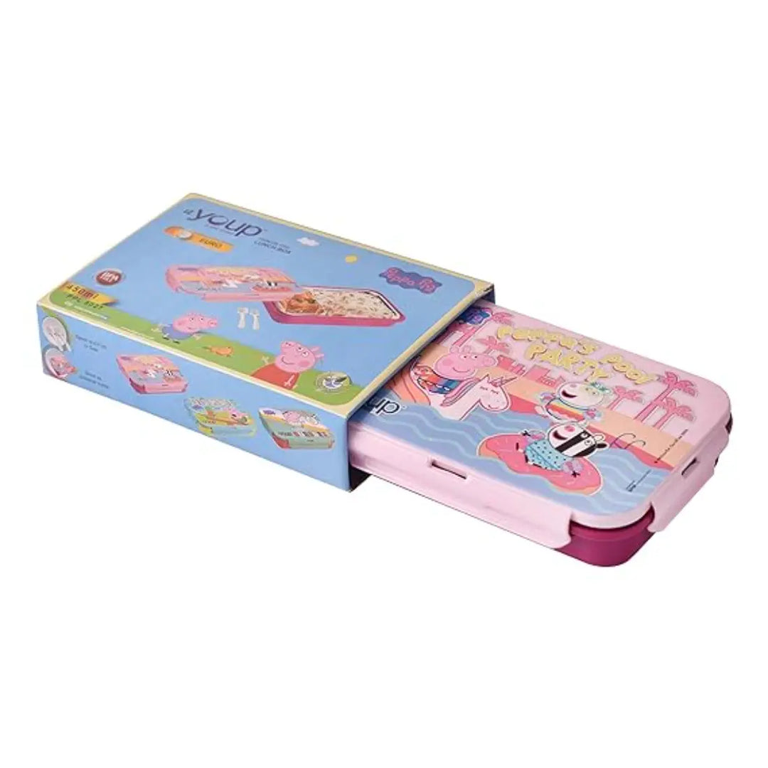 Peppa Pig Stainless Steel Lunch Box - Euro (450 ml) - Pink