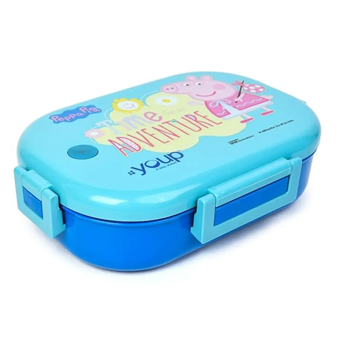 Peppa Pig Stainless Steel Lunch Box - Happy Bite (750 ml) - Blue