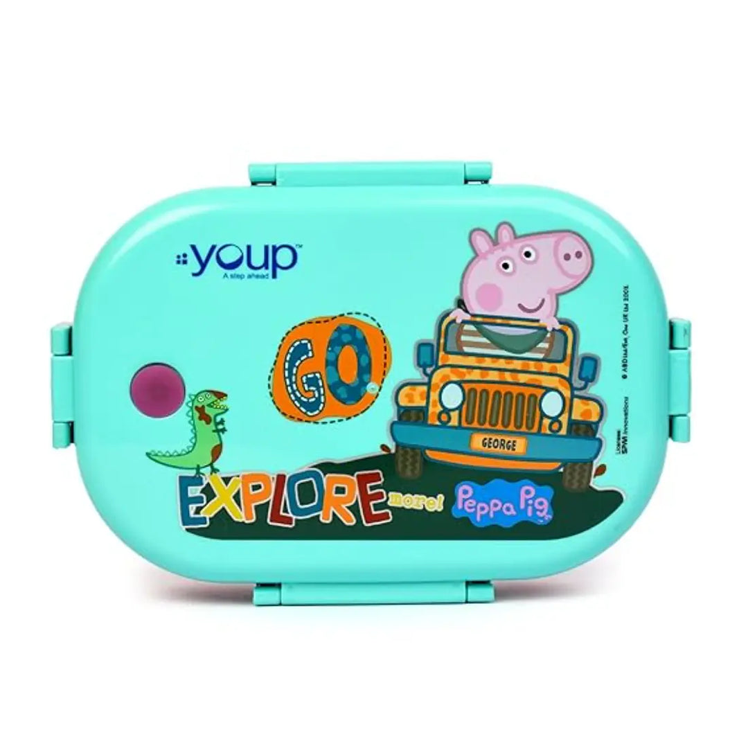 Peppa Pig Stainless Steel Lunch Box - Happy Bite (750 ml) - Green