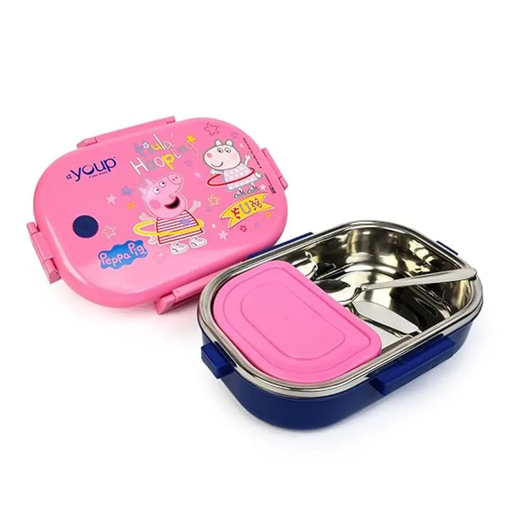 Peppa Pig Stainless Steel Lunch Box - Happy Bite (750 ml) - Pink