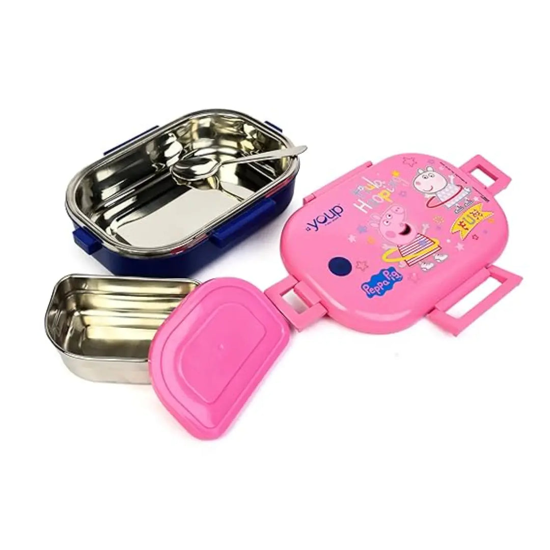 Peppa Pig Stainless Steel Lunch Box - Happy Bite (750 ml) - Pink