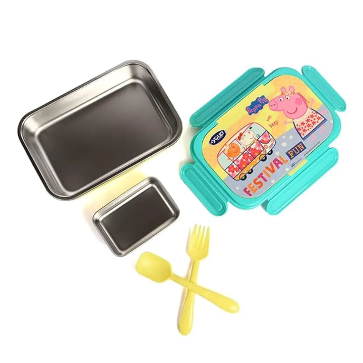 Peppa Pig Stainless Steel Lunch Box - Candy (850 ml) - Yellow