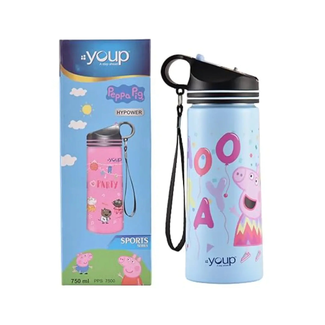 Peppa Pig Stainless Steel Bottle - Hypower (750 ml) - Blue