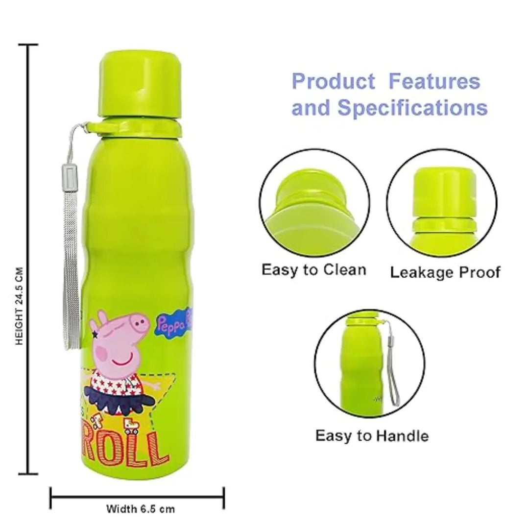 Peppa Pig Stainless Steel Bottle - Harper (750 ml) - Green