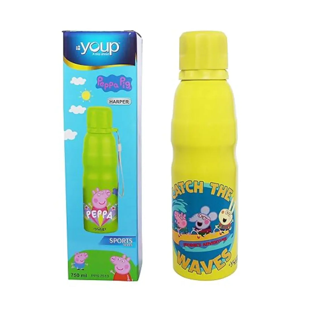 Peppa Pig Stainless Steel Bottle - Harper (750 ml) - Yellow