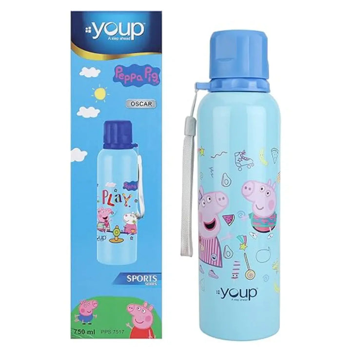 Peppa Pig Stainless Steel Bottle - Oscar (750 ml) - Blue