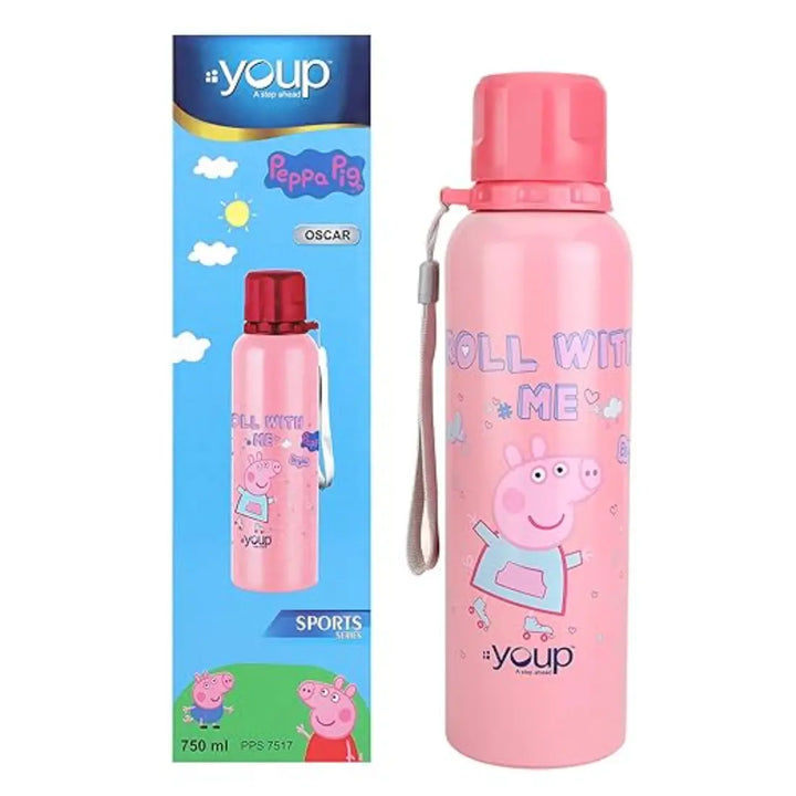 Peppa Pig Stainless Steel Bottle - Oscar (750 ml) - Pink