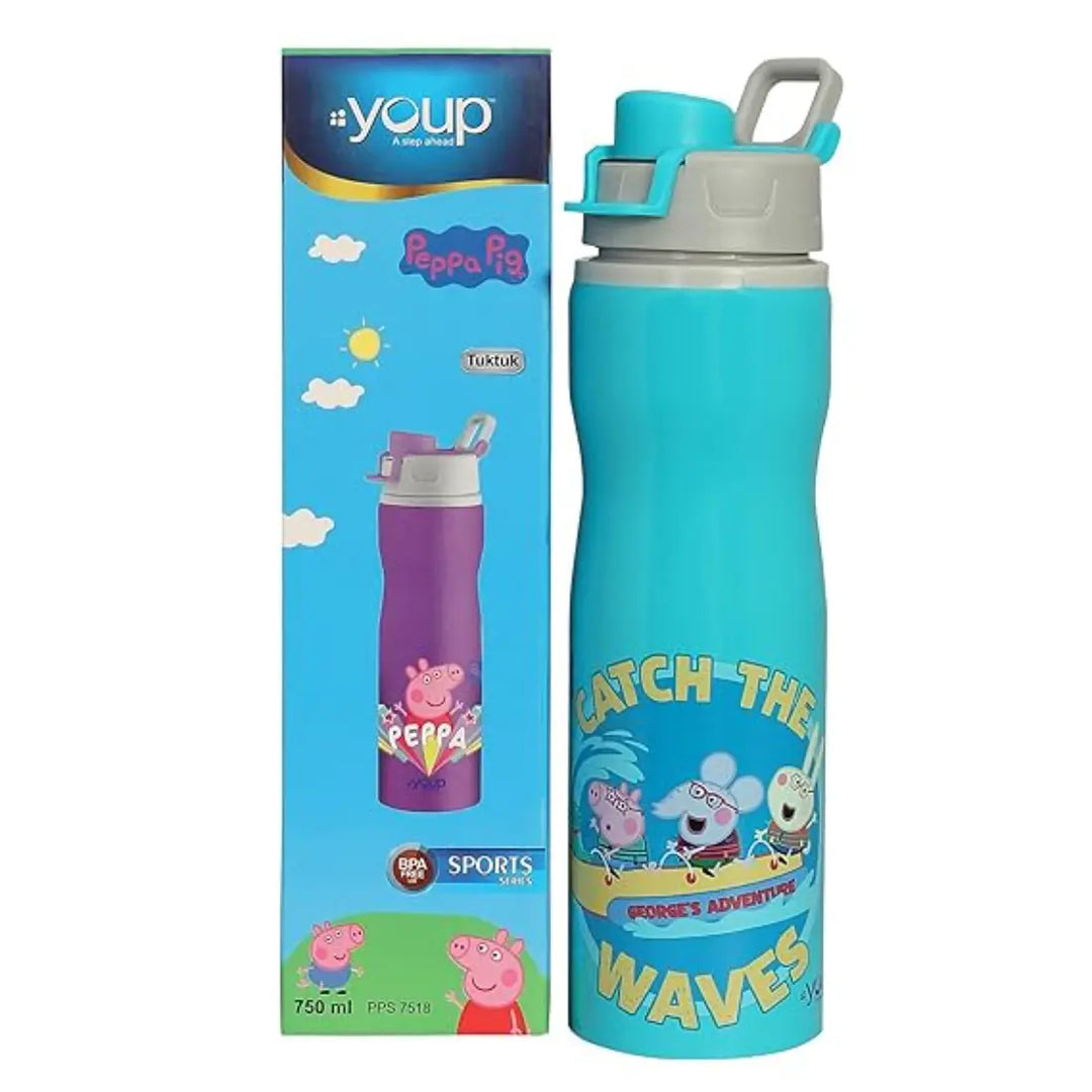 Peppa Pig Stainless Steel Bottle - Tuktuk (750 ml) - Green