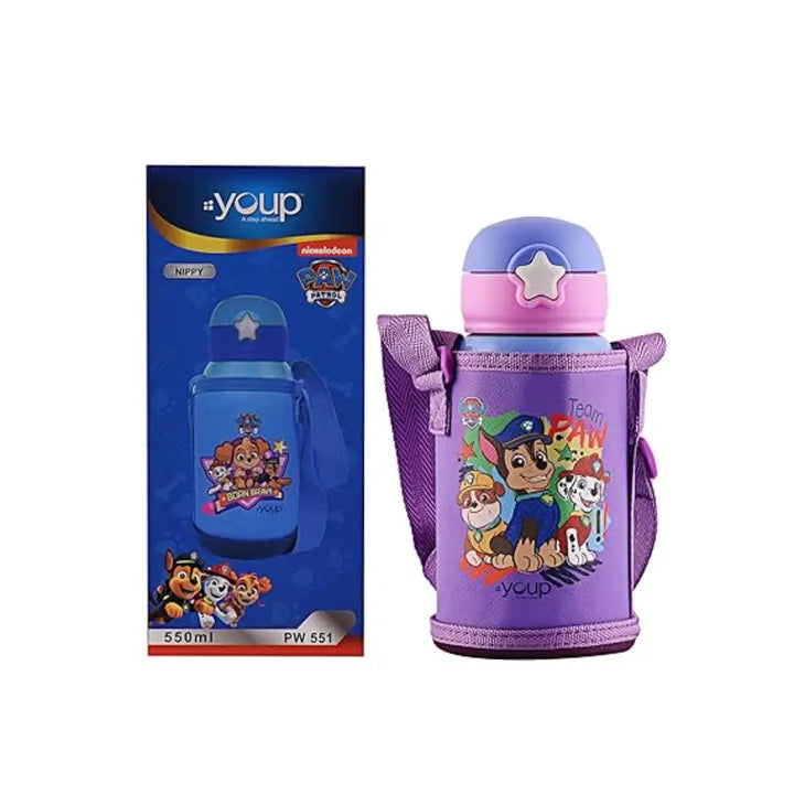 PAW Patrol Stainless Steel Bottle - Nippy (550 ml) - Purple