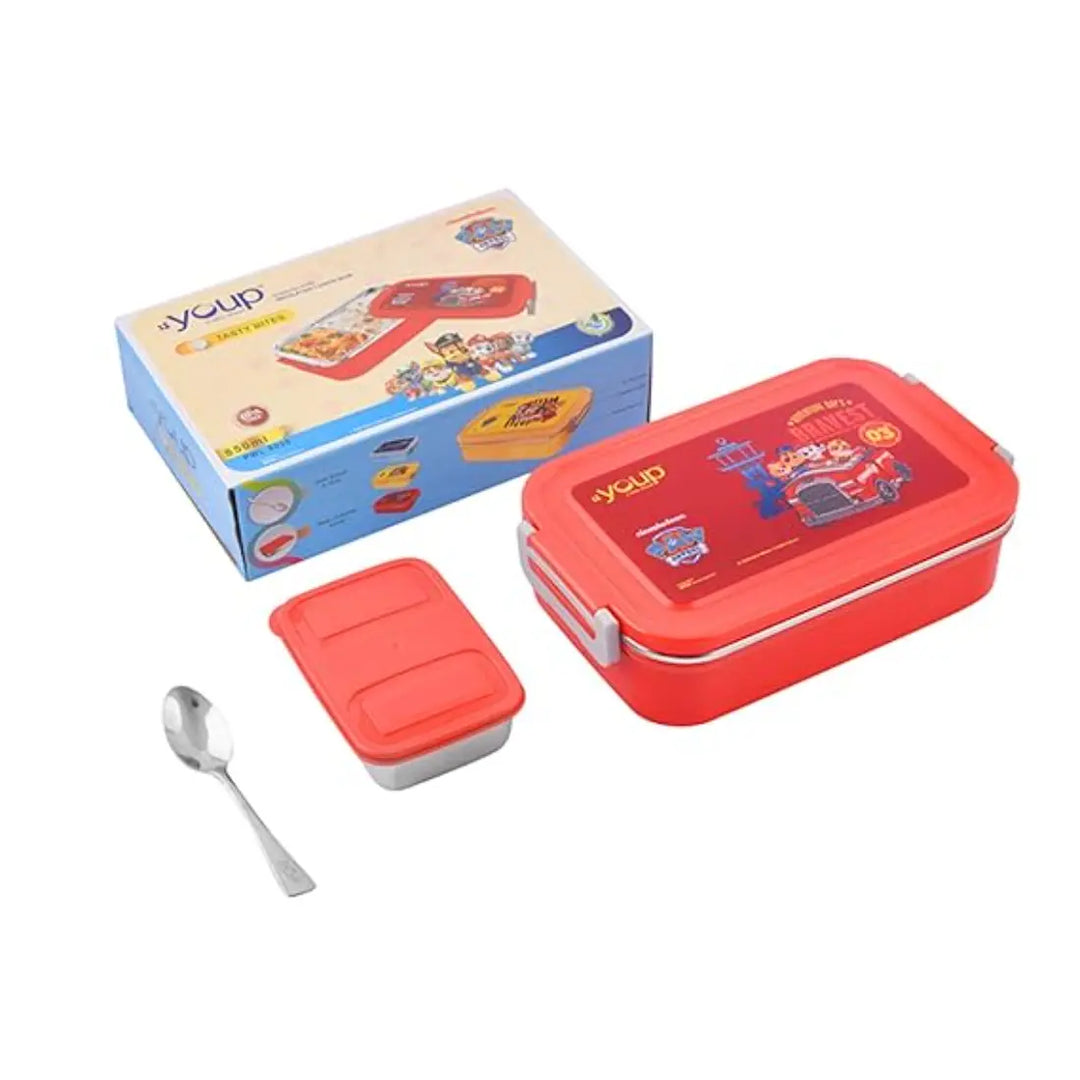 PAW Patrol Stainless Steel Lunch Box - Tasty Bites (850 ml) - Red