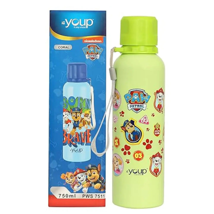 PAW Patrol Stainless Steel Bottle - Coral (750 ml) - Green