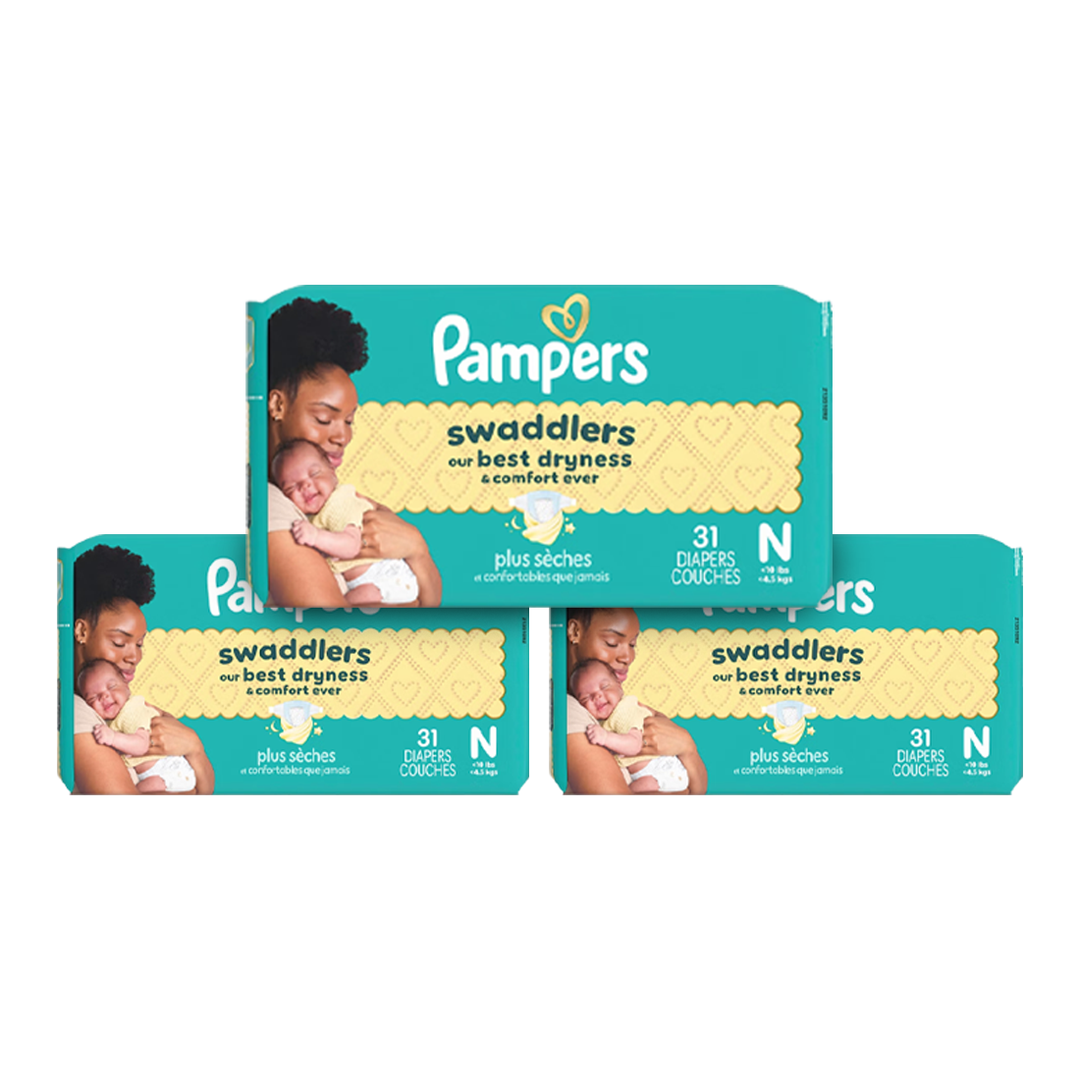 Pampers Swaddlers Taped Diapers Size NB (31pcs) (<4.5KG)