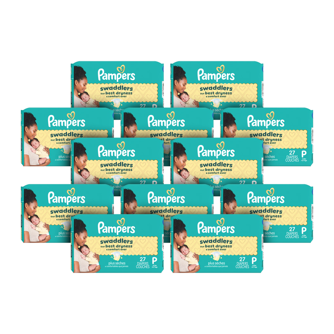 Pampers Swaddlers Taped Diapers Size P (27pcs) (<2.7KG)