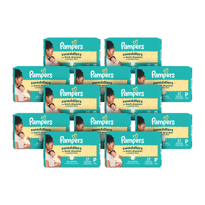 Pampers Swaddlers Taped Diapers Size P (27pcs) (<2.7KG)