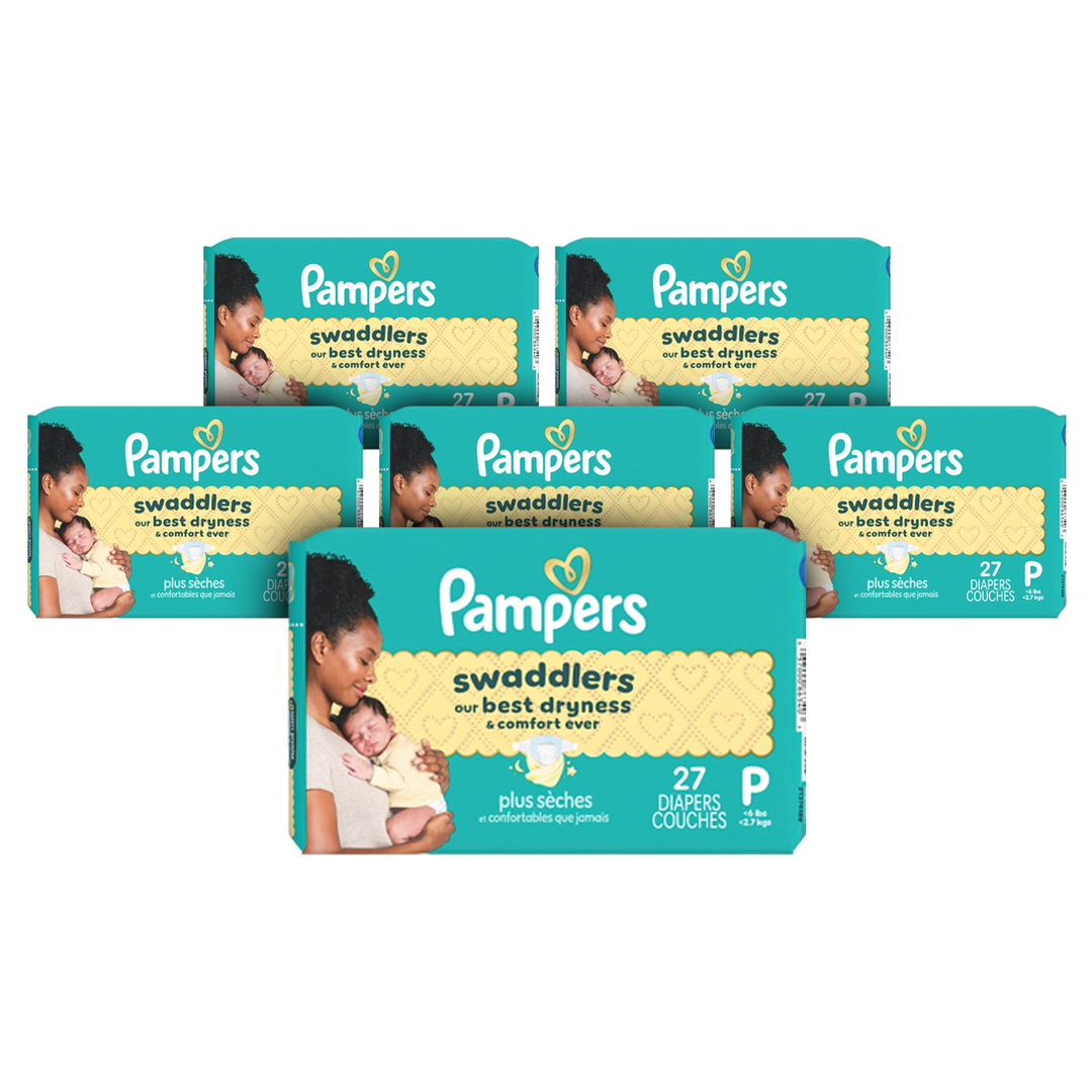 Pampers Swaddlers Taped Diapers Size P (27pcs) (<2.7KG)