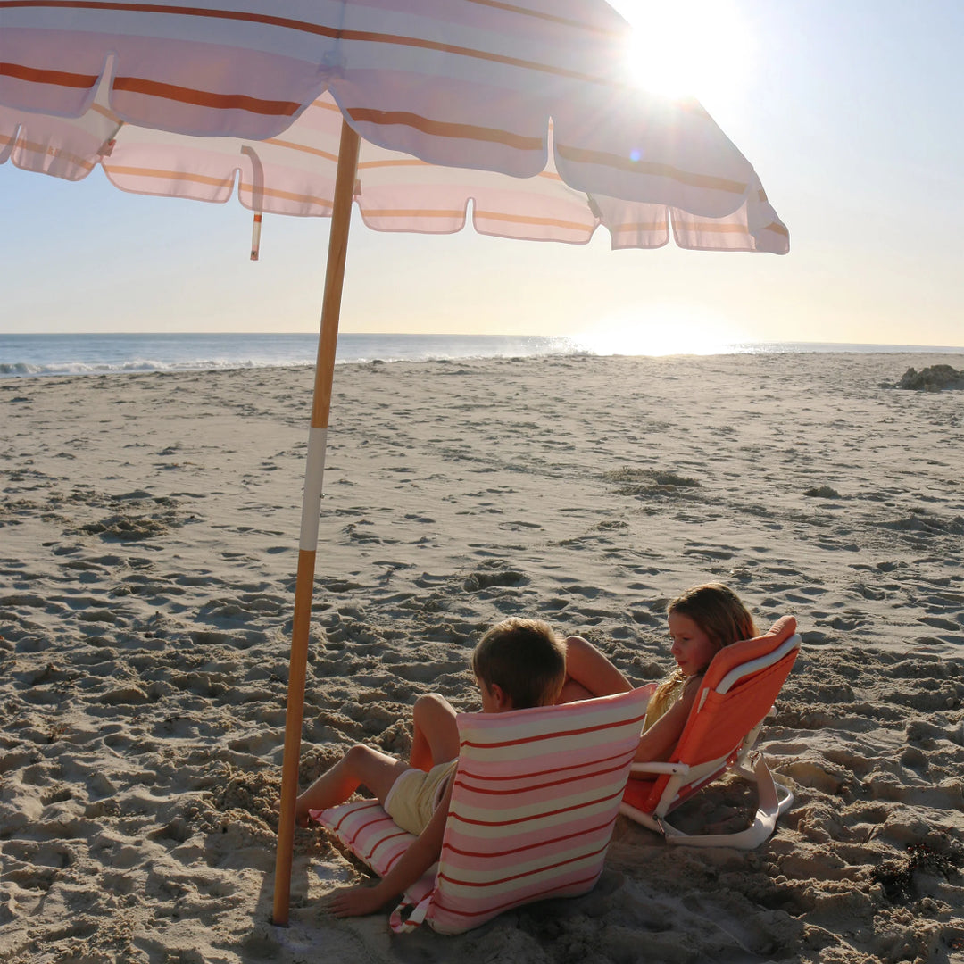 SUNNYLiFE Beach Umbrella - Summer Stripe Strawberry Sorbet