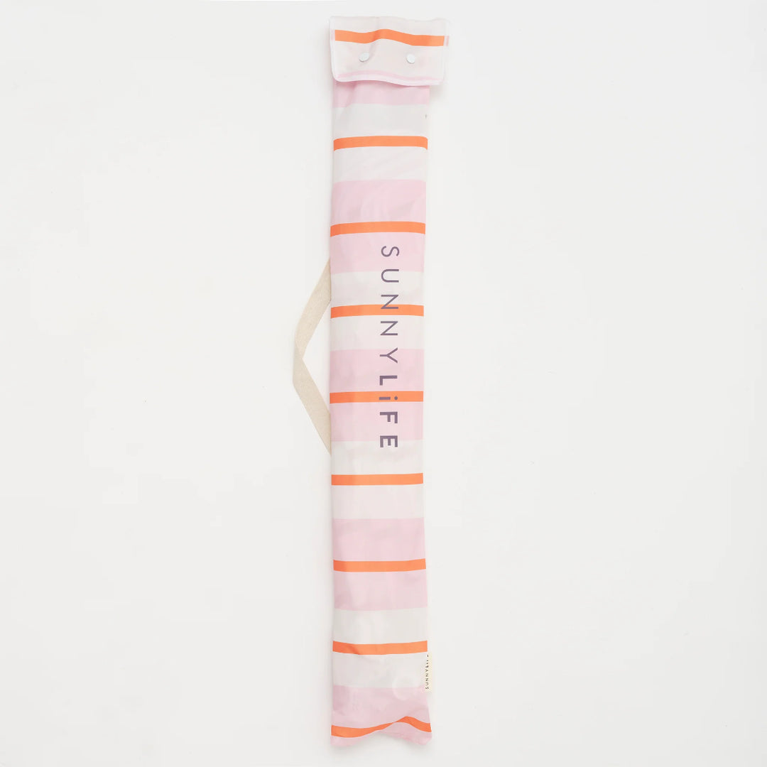 SUNNYLiFE Beach Umbrella - Summer Stripe Strawberry Sorbet